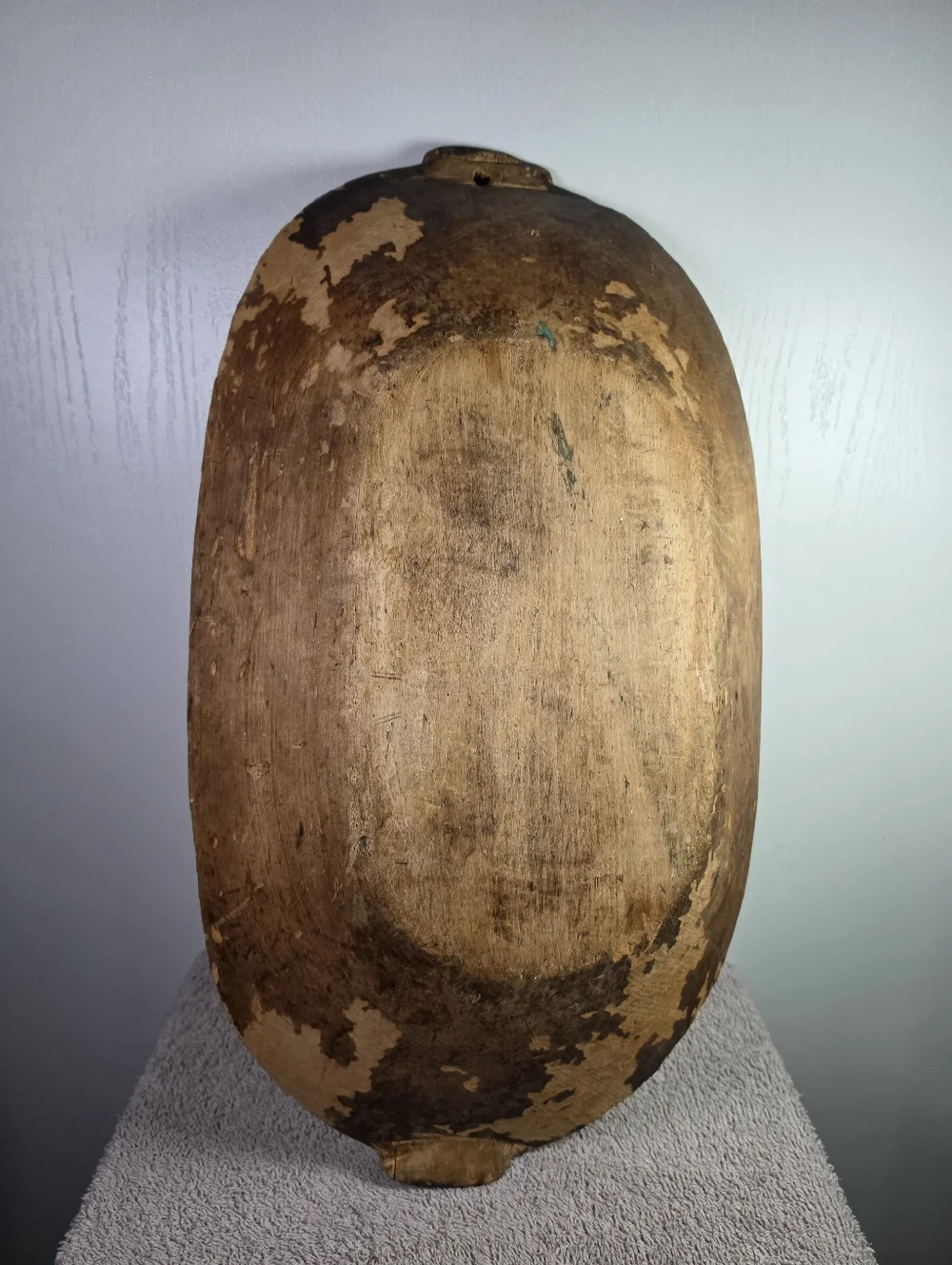 Antique Primitive Hand Carved Hewn Wooden Dough Bowl